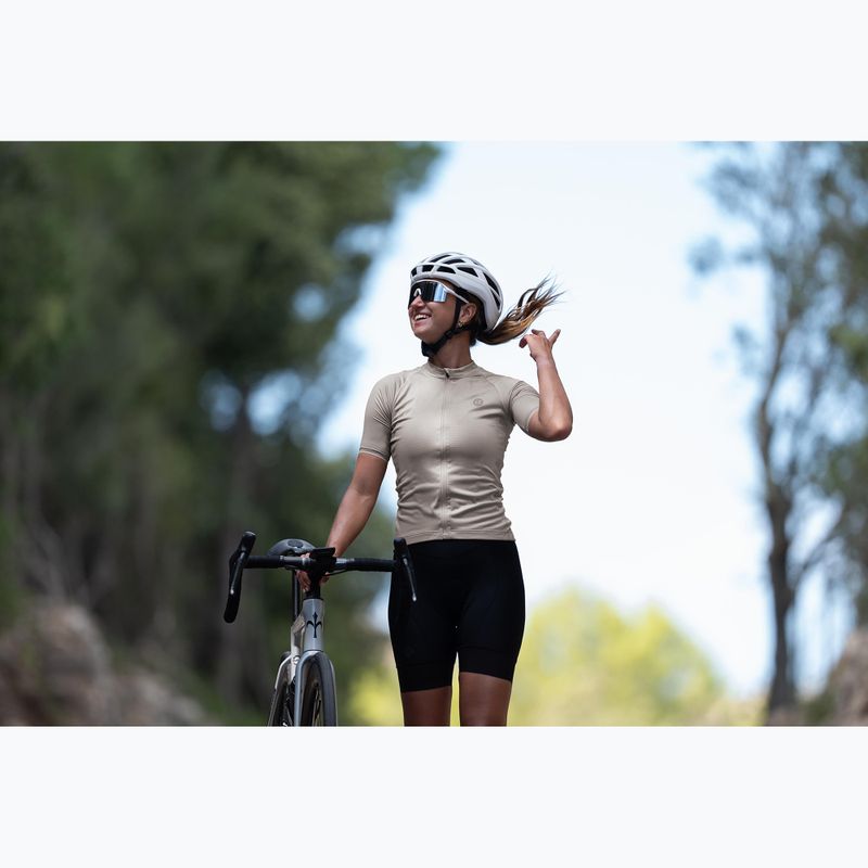 Női kerékpáros mez Rogelli Essential II taupe 9