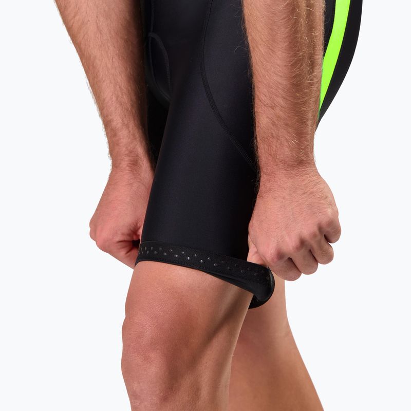 Rogelli Core Bib rövid férfi kerékpáros rövidnadrág fekete/fluor sárga 5