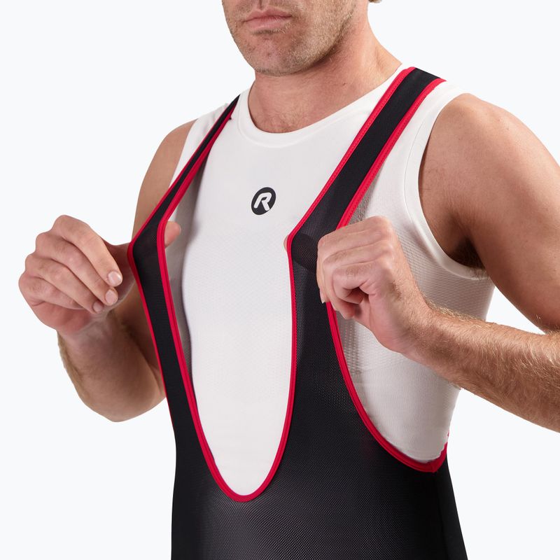 Rogelli Core Bib rövid férfi kerékpáros rövidnadrág fekete/piros 3