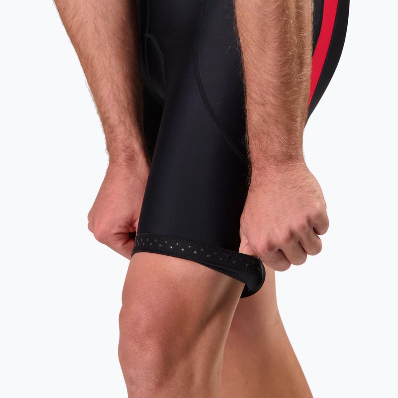 Rogelli Core Bib rövid férfi kerékpáros rövidnadrág fekete/piros 5