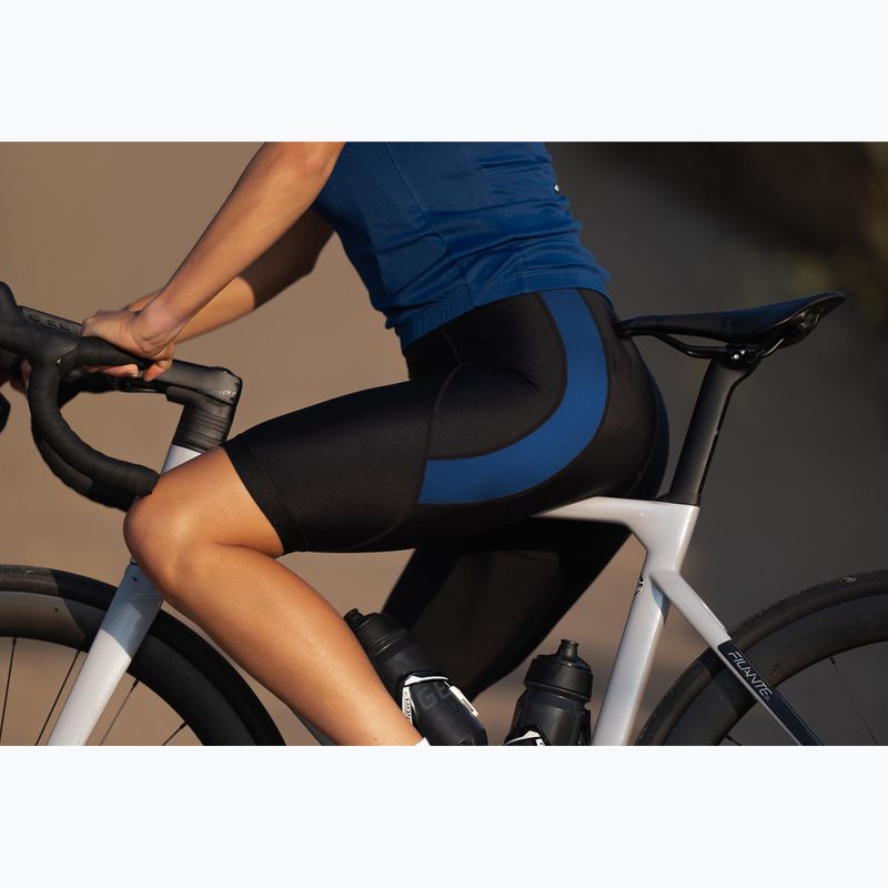 Rogelli női kerékpáros rövidnadrág Core Bib Short W fekete/kék 7