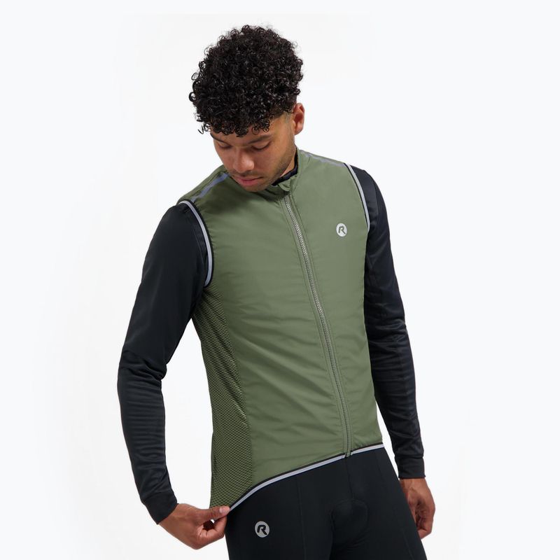 Férfi kerékpáros mellény Rogelli Core army green
