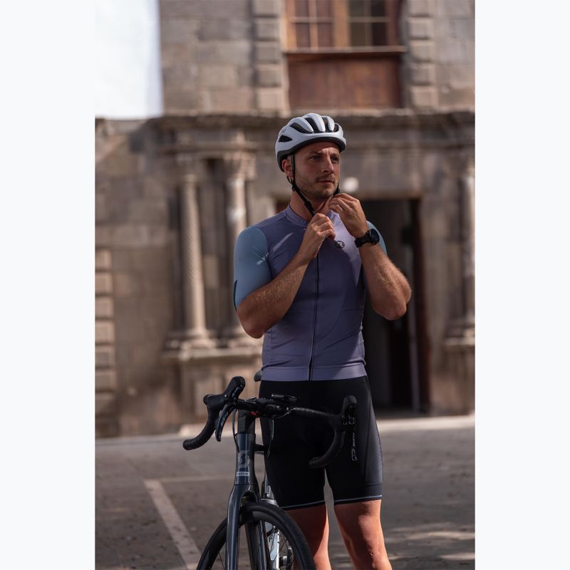 Férfi kerékpáros mez Rogelli Fast grey/dusty teal/teal 8