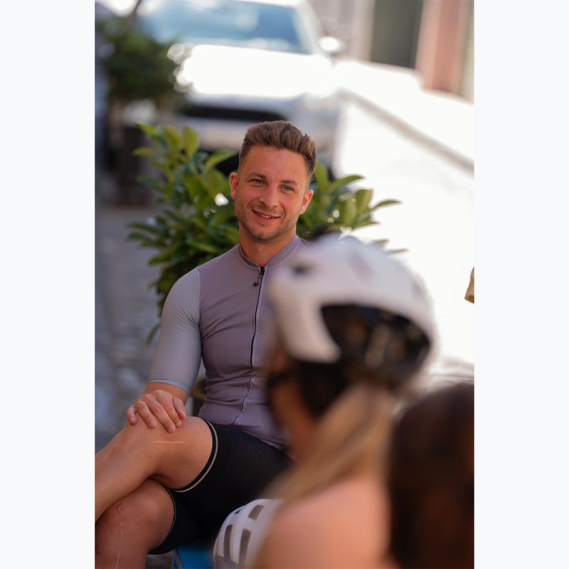 Férfi kerékpáros mez Rogelli Fast grey/dusty teal/teal 11