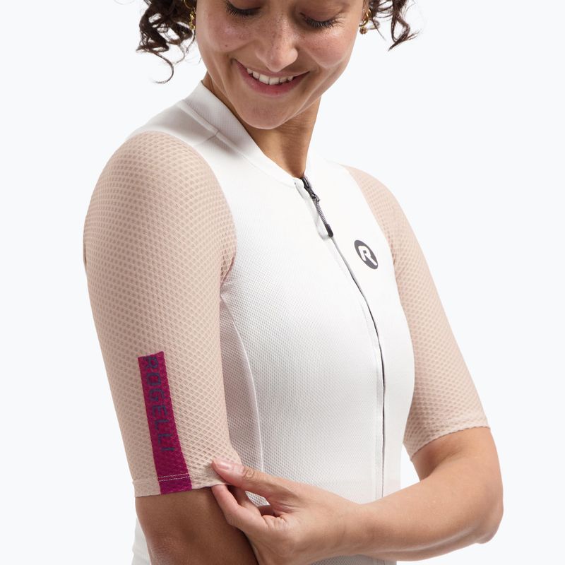 Női kerékpáros mez Rogelli Fast sand/dusty pink/cherry 3