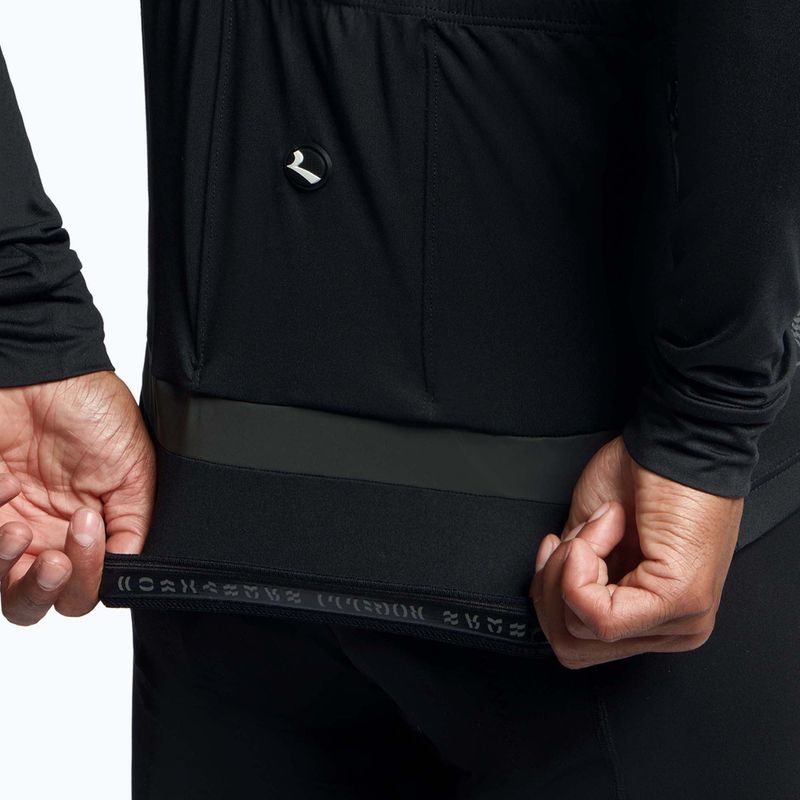 Férfi kerékpáros hosszú ujjú póló Rogelli Essential Light black 3