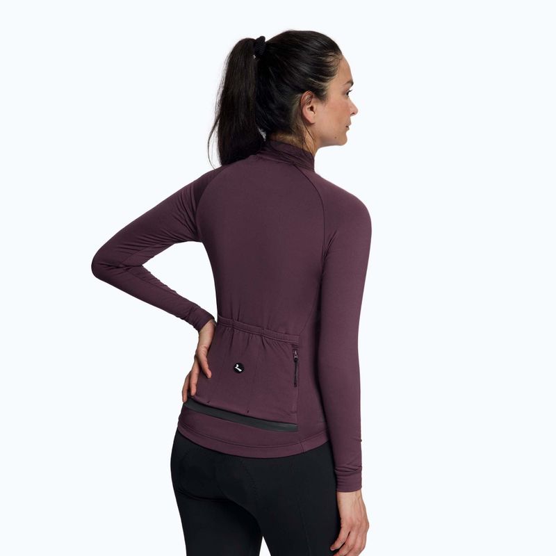 Női kerékpáros hosszú ujjú póló Rogelli Essential II eggplant 3