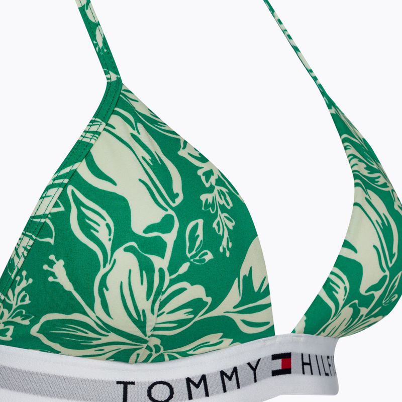 Fürdőruha felső Tommy Hilfiger Triangle Fixed Foam Print vinted tropical olympic green 3
