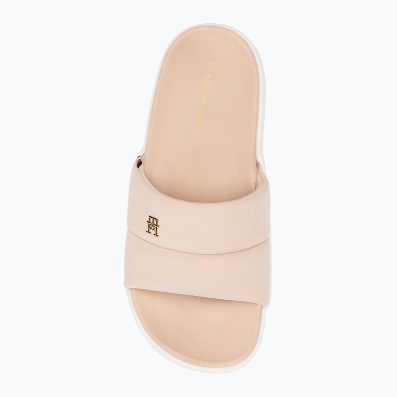 Tommy Hilfiger női Platform Pool Slide rózsaszín virágos flip-flopok 5