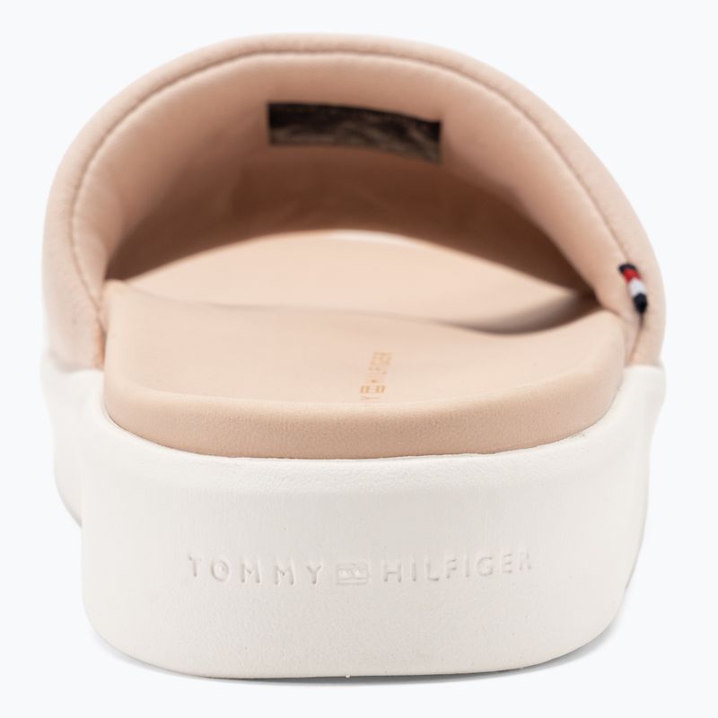 Tommy Hilfiger női Platform Pool Slide rózsaszín virágos flip-flopok 6