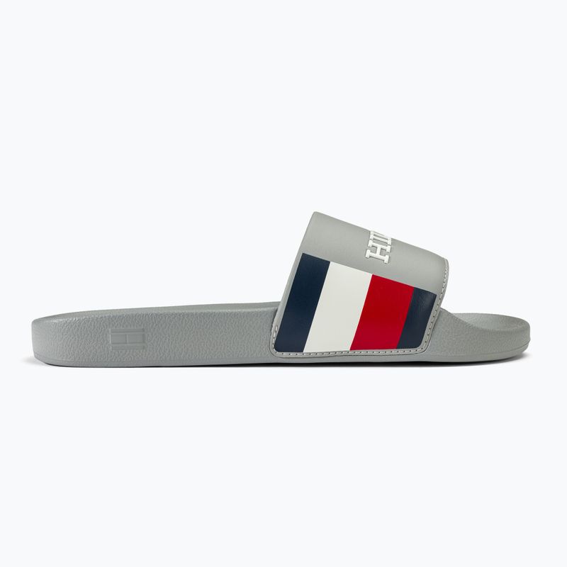 Tommy Hilfiger férfi RWB Pool Slide antik ezüst flip-flopok 2