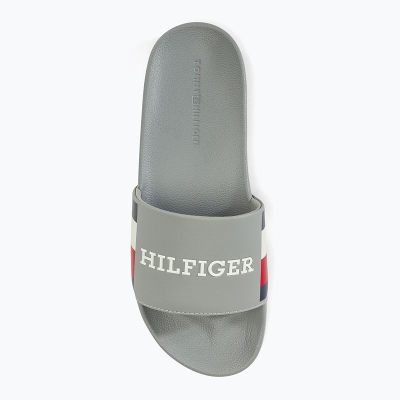 Tommy Hilfiger férfi RWB Pool Slide antik ezüst flip-flopok 5