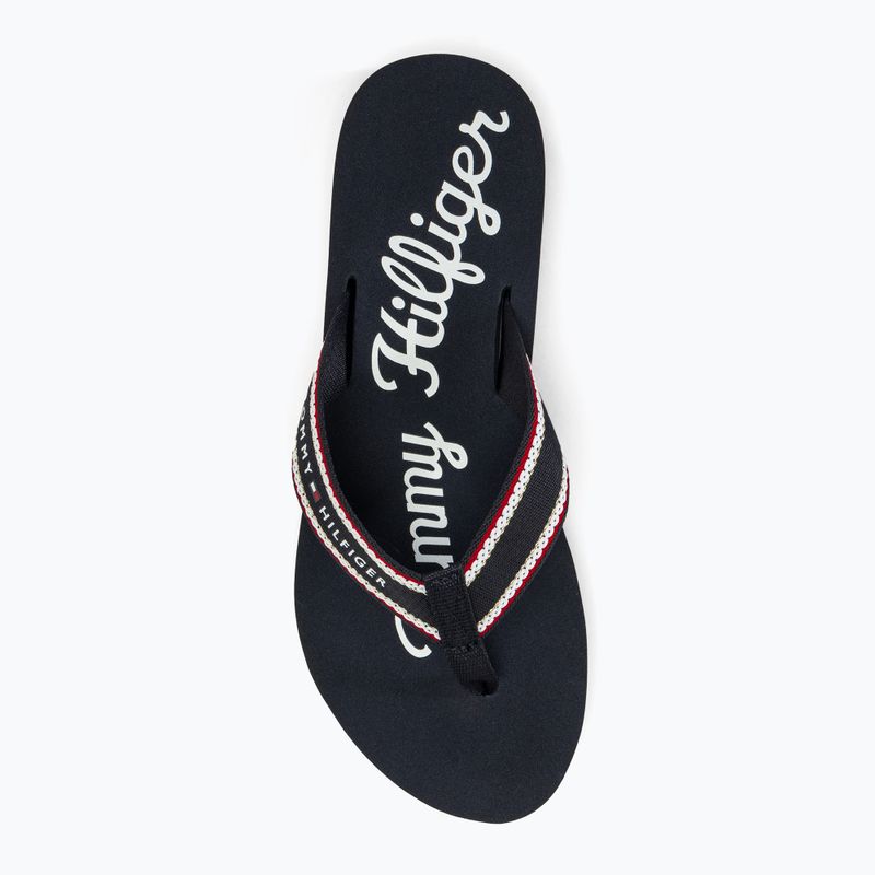 Tommy Hilfiger Im Graphic Beach Sandal női flip flopok űrkék 5