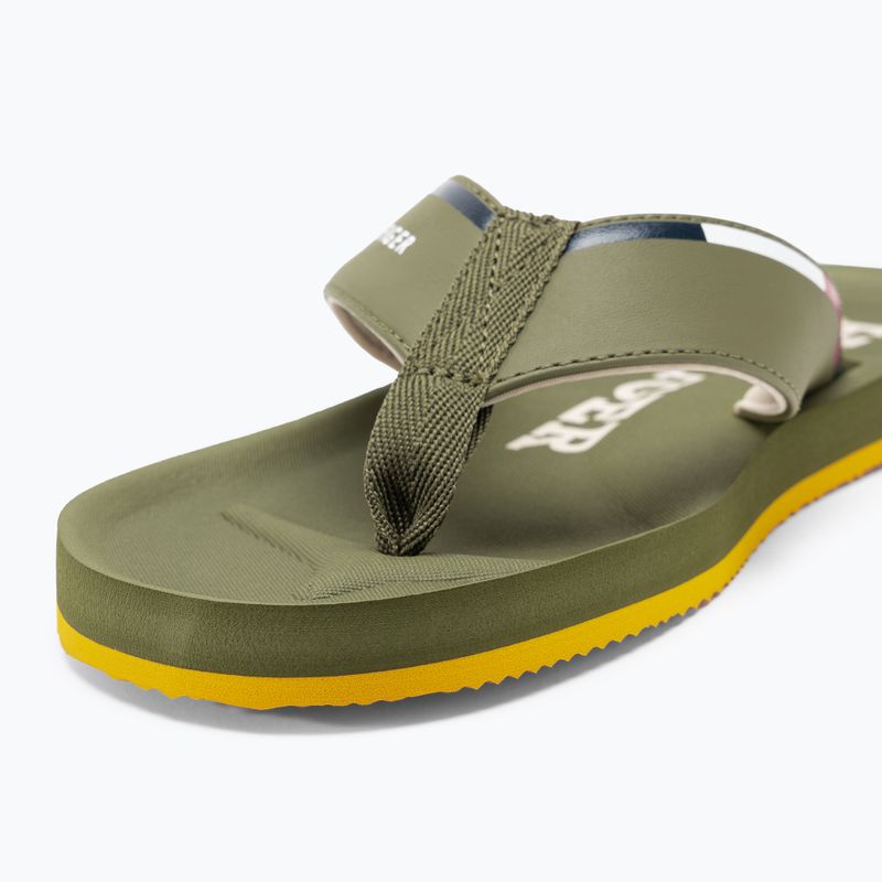 Férfi Tommy Hilfiger Comfort Beach Sandal katonai zöld szandál flip flopok 7