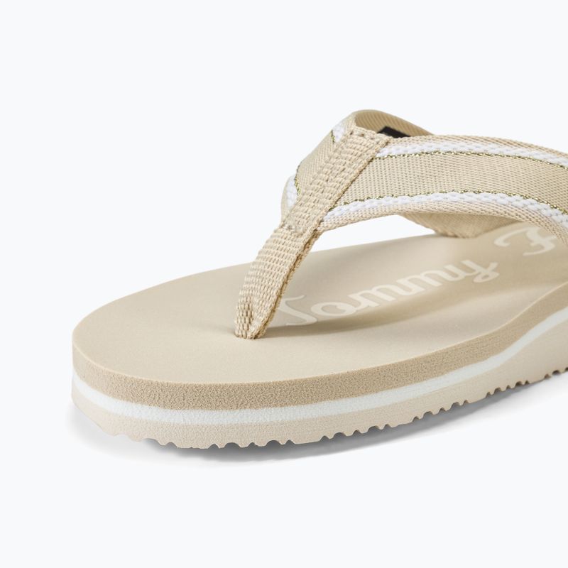 Női Tommy Hilfiger Im Graphic Beach Sandal klasszikus bézs színű szandál 7