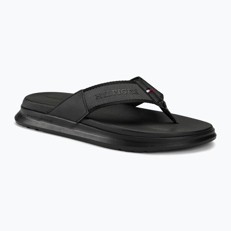 Férfi Tommy Hilfiger Comfort Toe Post strandszandál fekete