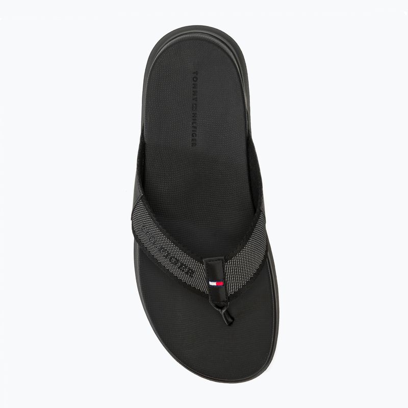 Férfi Tommy Hilfiger Comfort Toe Post strandszandál fekete 5