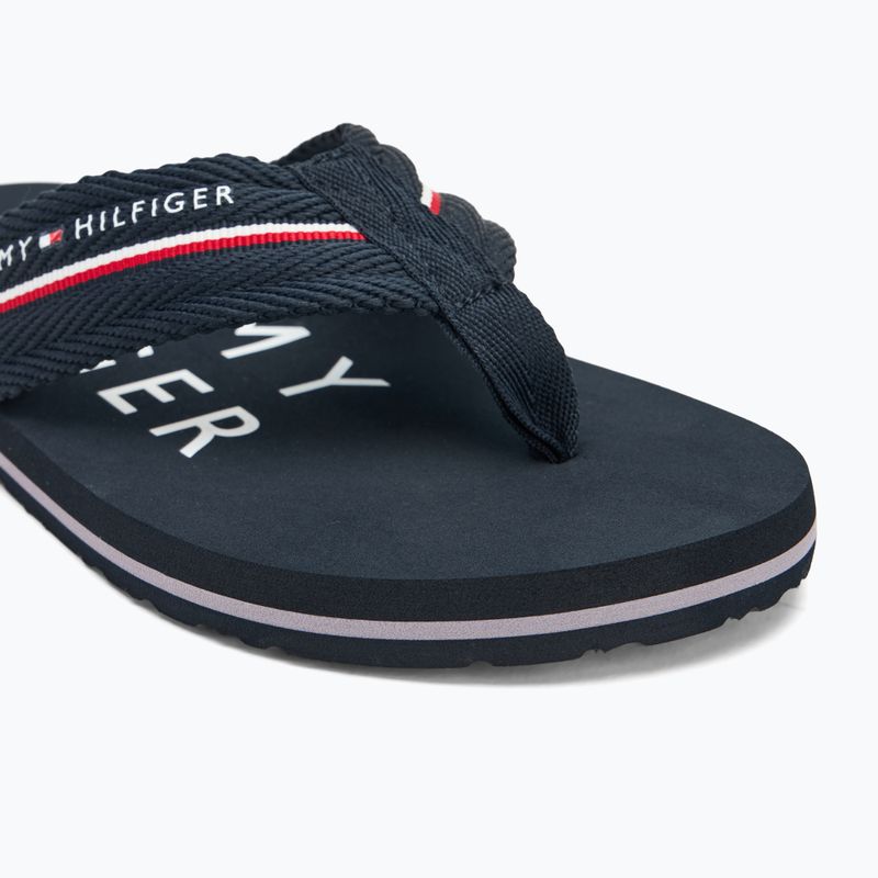 Férfi Tommy Hilfiger Web Beach szandál sivatagi égbolt flip flopok 7