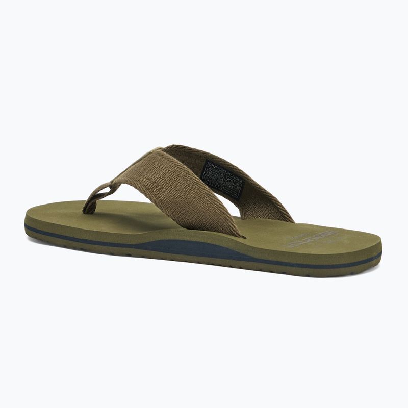 Férfi flip-flop papucs Tommy Hilfiger 85 Beach Sandal army green 3