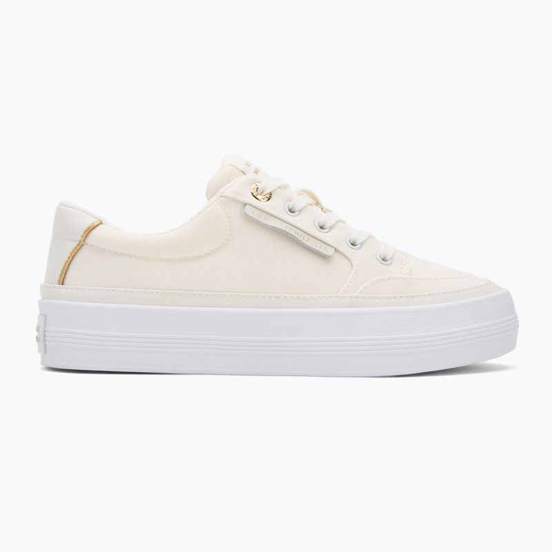 Tommy Hilfiger Essential Vulc Textile YBL női edzőcipő ekrü színben 2