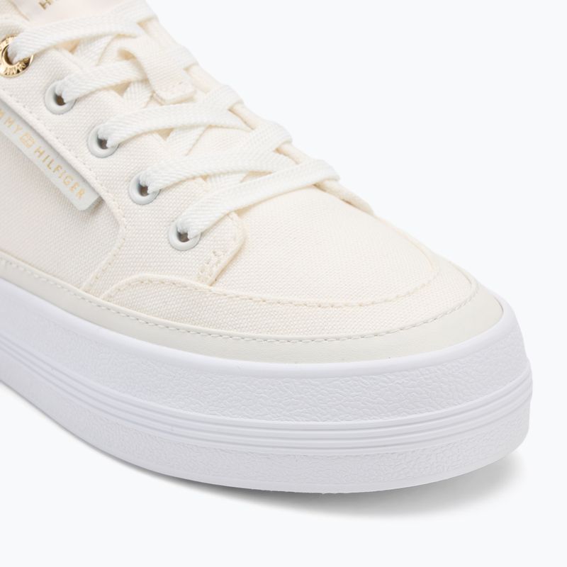 Tommy Hilfiger Essential Vulc Textile YBL női edzőcipő ekrü színben 7