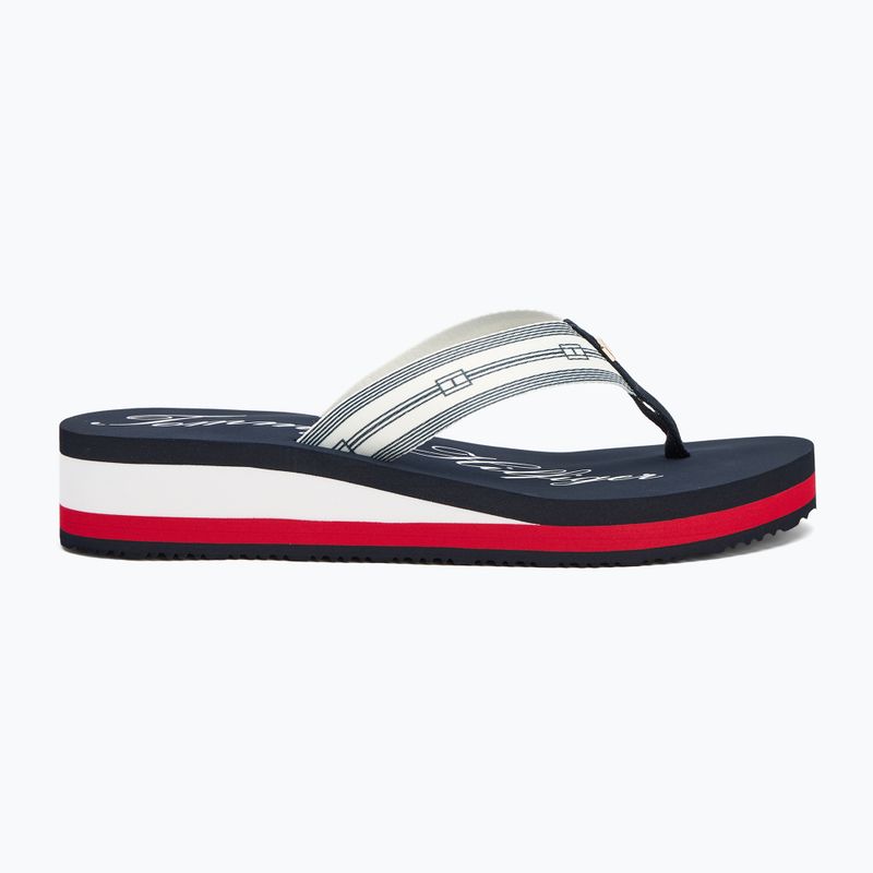Női flip-flop papucs Tommy Hilfiger Im Th Signature Beach Sandal rwb 2
