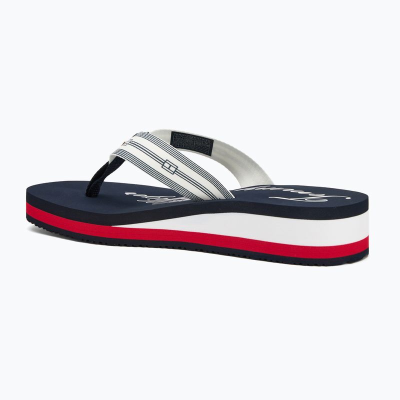 Női flip-flop papucs Tommy Hilfiger Im Th Signature Beach Sandal rwb 3