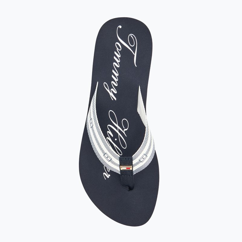 Női flip-flop papucs Tommy Hilfiger Im Th Signature Beach Sandal rwb 5