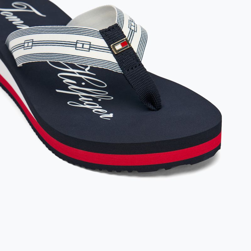 Női flip-flop papucs Tommy Hilfiger Im Th Signature Beach Sandal rwb 7