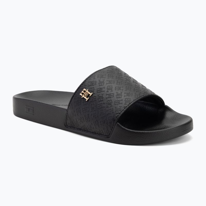 Női papucs Tommy Hilfiger Monogram Poolside black