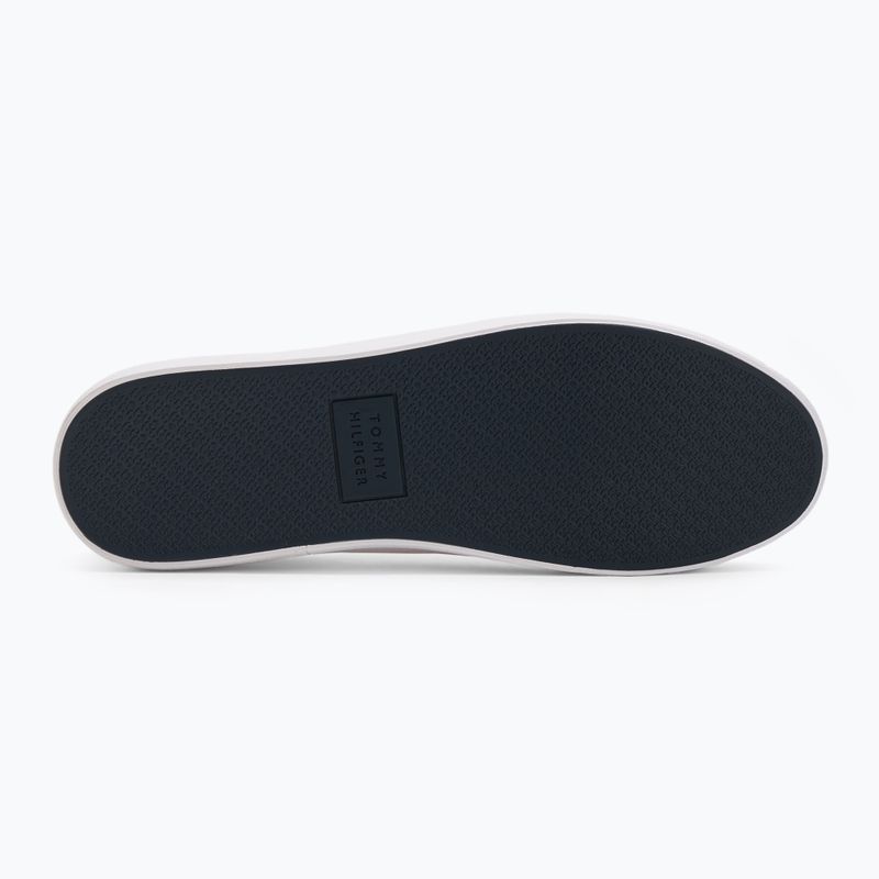 Tommy Hilfiger férfi edzőcipő Th Hi Vulc Low Core Stripes Mesh YBS fehér 4