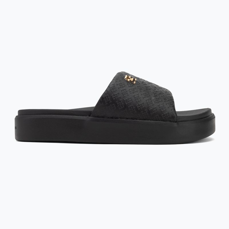 Női papucs Tommy Hilfiger Platform Monogram Poolslide black 2