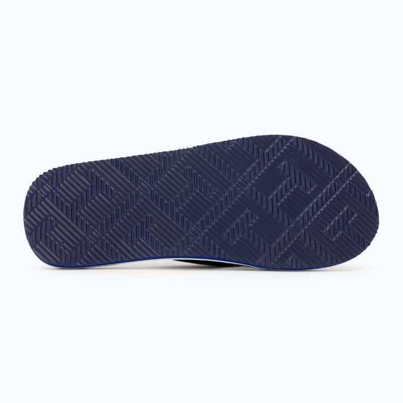 Férfi flip-flop papucs Tommy Hilfiger Leather Beach Sandal black 4