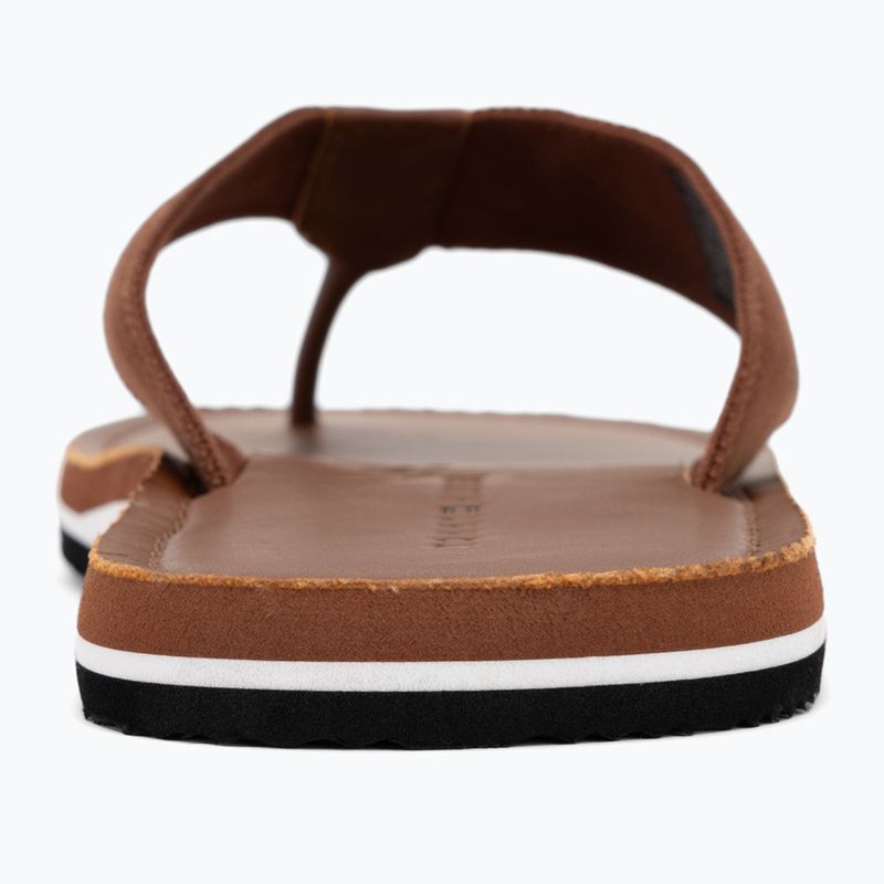 Férfi flip-flop papucs Tommy Hilfiger Leather Beach Sandal winter cognac 6