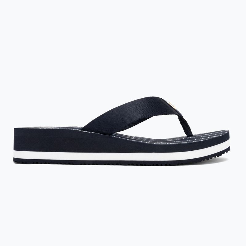 Női flip-flop papucs Tommy Hilfiger Im Th Chainprint Midwedge Sandal space blue 2
