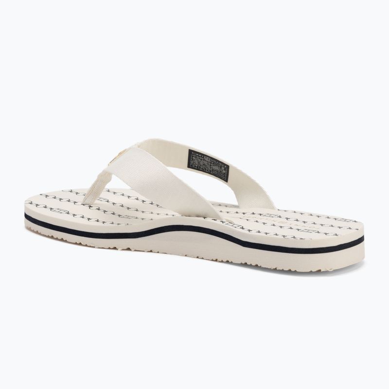 Női flip-flop papucs Tommy Hilfiger Chain Print Beach Sandal ivory 3