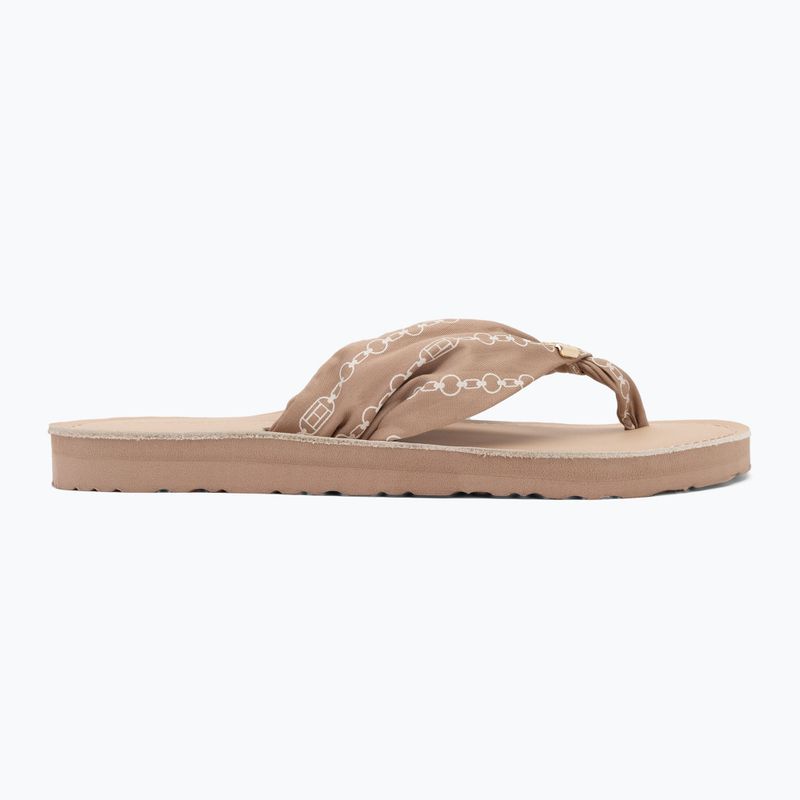 Női flip-flop papucs Tommy Hilfiger Chain Print Elevated Sandal claystone 2
