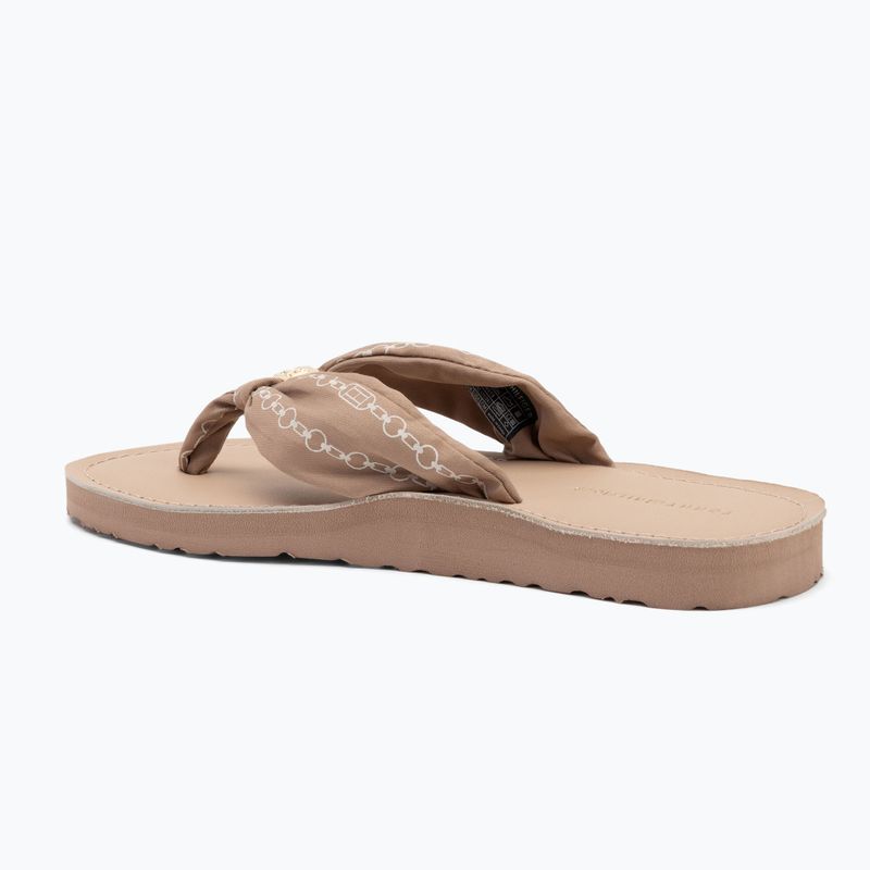 Női flip-flop papucs Tommy Hilfiger Chain Print Elevated Sandal claystone 3
