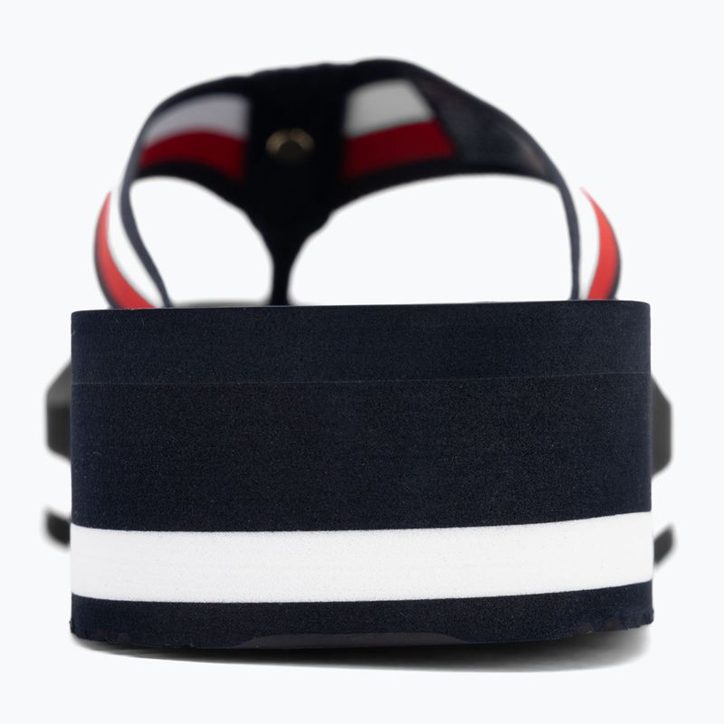 Női flip-flop papucs Tommy Hilfiger Corp Mid Wedge Beach Sandal space blue 6