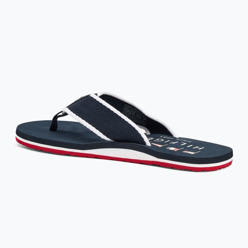 Férfi flip-flop papucs Tommy Hilfiger Patch Beach Sandal desert sky 3