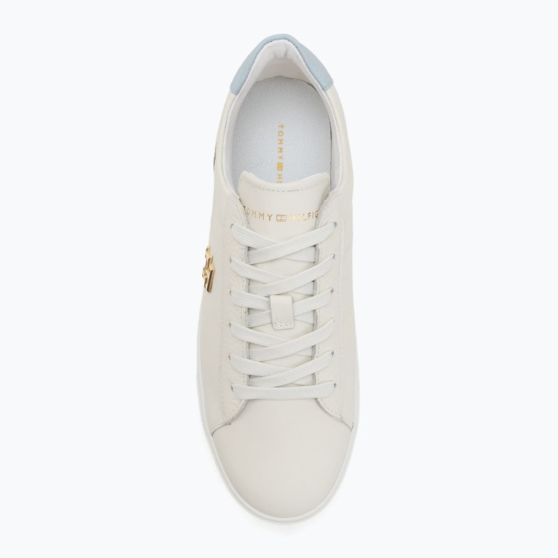 Tommy Hilfiger női Platform Court ecru/breezy kék cipő 5