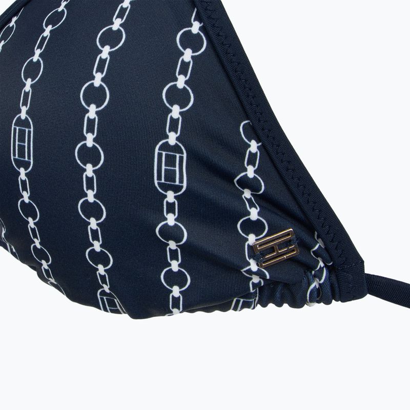 Tommy Hilfiger Triangle Rp Print zászlós láncos fürdőruha felső sötét éjszakai tengerészgyalogság 3