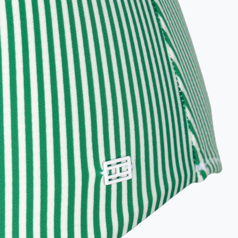 Női Tommy Hilfiger egyenes egyrészes seersucker fürdőruha ragyogó zöld/fehér 3
