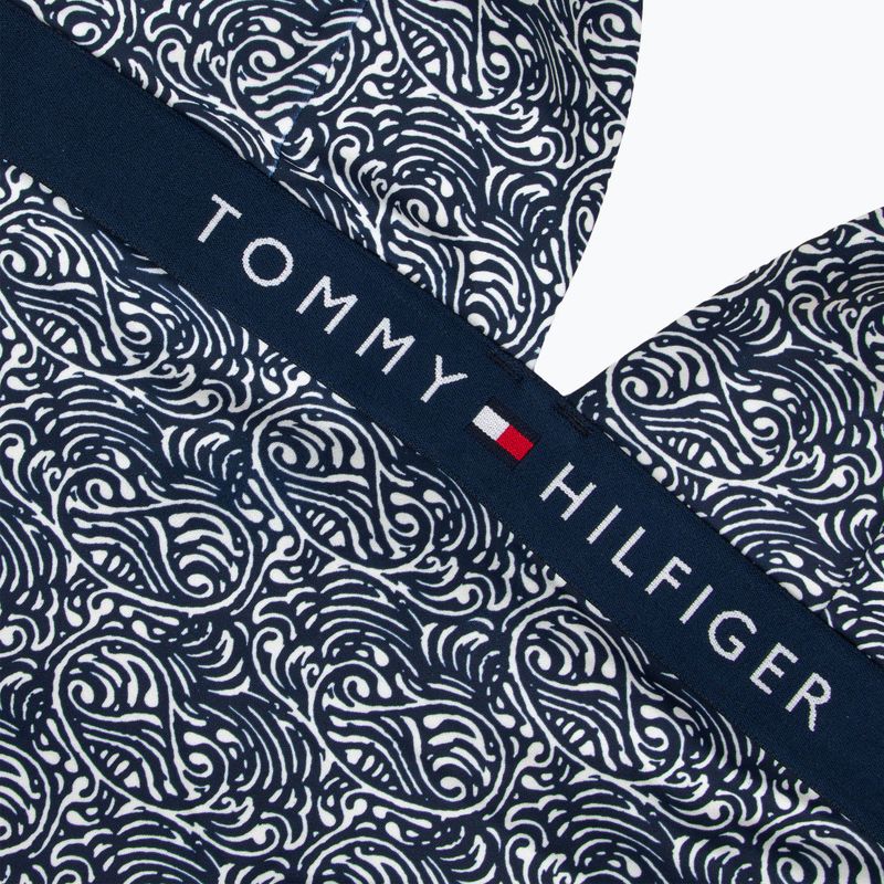 Tommy Hilfiger női egyrészes fürdőruha Halter One Piece Rp Print illusztrált hullám sötét éjszakai tengerészgyalogság 3