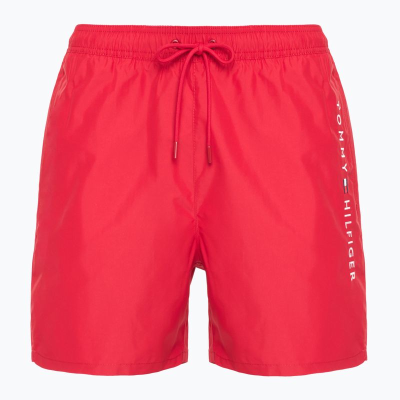 Tommy Hilfiger férfi közepes méretű, húzózsinóros úszónadrág közepes piros
