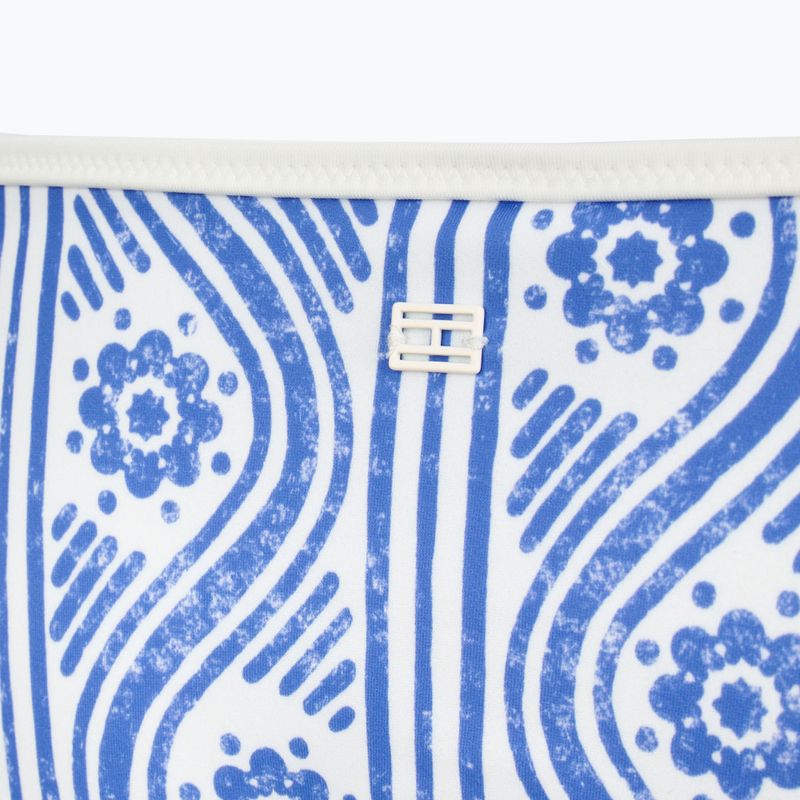 Tommy Hilfiger Cheeky String Side Tie Print virágos csíkos kék varázslatos fürdőruha alsó rész 3