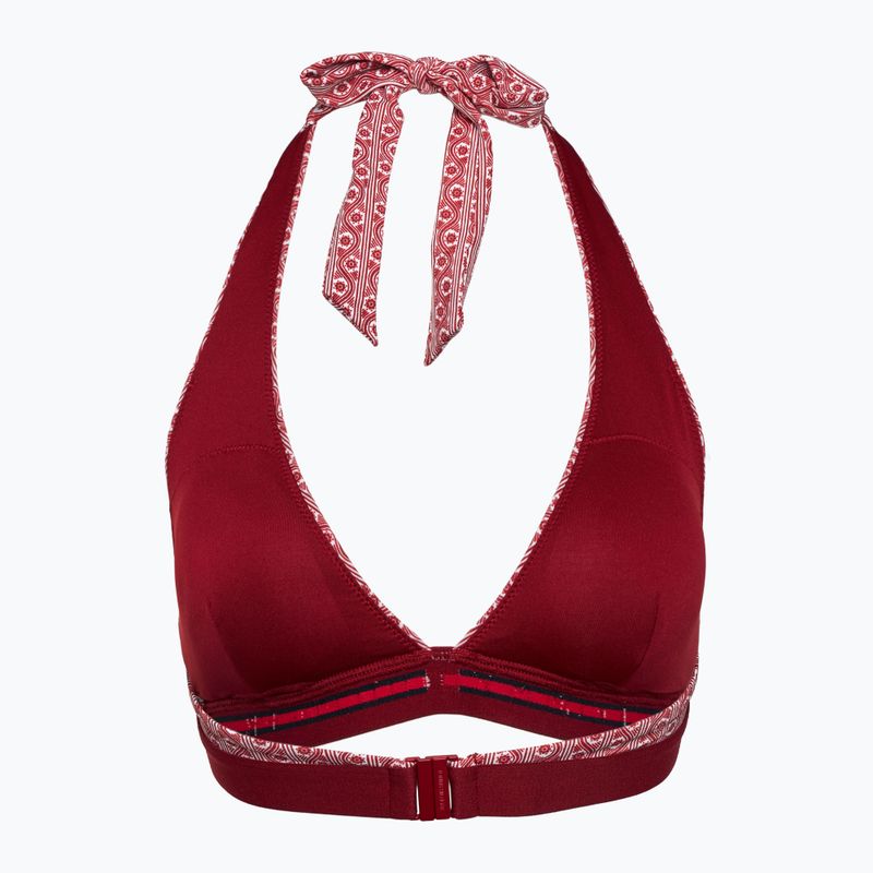 Tommy Hilfiger Halter Rp Print virágos csíkos fürdőruha felső regatta piros 2
