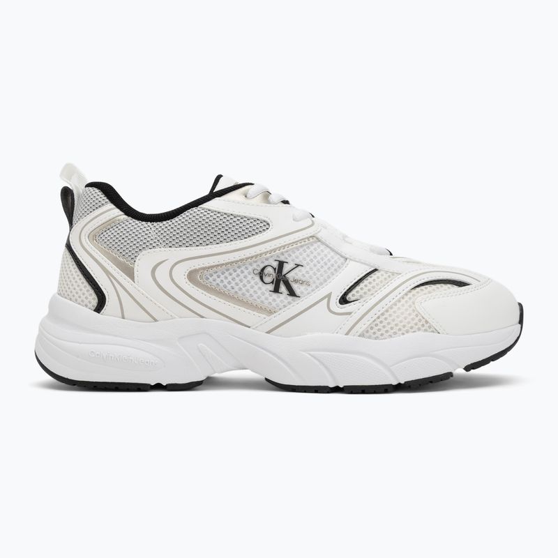 Calvin Klein női cipő YW0YW01807 Retro Tennis Mesh Ml fényes fehér/fekete 2