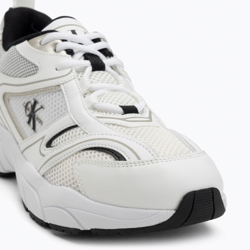 Calvin Klein női cipő YW0YW01807 Retro Tennis Mesh Ml fényes fehér/fekete 7