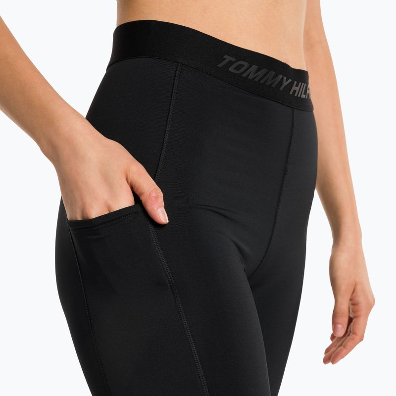 Női edző leggings Tommy Hilfiger Hw Branded Tape Full Length fekete 4